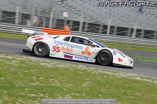 2008-04-26 Monza 0589 Le Mans Series - Rusinov-Kox - Lamborghini Murcielago R-GT